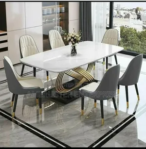 High Quality 6-Seater Marble Talk Dining Set