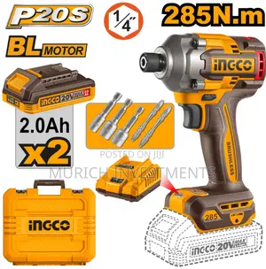 Ingco 20v Brushless Impact Driver 285nm, With Variable Speed Contro