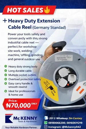 Heavy Duty Extension Cable Reel (Germany Standard)