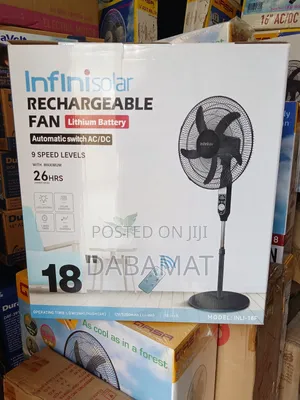 Infinisolar Rechargeable 18 Inches Lithium Battery Fan
