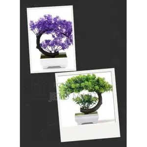 Artificial Plants Bonsai Small Tree Pot Plant Flowers Potted -2units