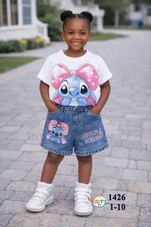 Girls Luxury Jeans Short and Top