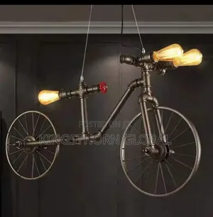 Vintage Industrial Steampunk Bike Pendant Chandelier