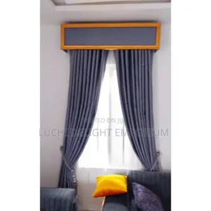 7.5ft by 7.5ft Quality Plain Curtain With Rings -Gray