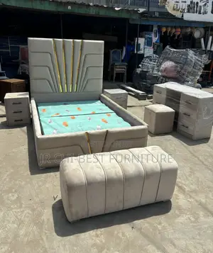 Beautifully Constructed Durable 6 by 6 HDF Upholstery Bedframe