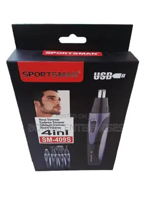 Sportsman Nose Ear Hair Trimmer, Usb 4 in 1 Rechargeable-Sm-409s