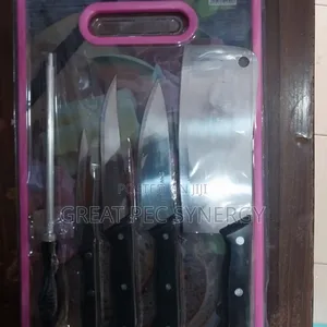 Chopping Board With Knives And Sharpner - Cutting Board