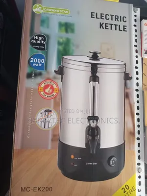 Crown Star Electric Kettle 20 Litrs With 2 Years Warranty