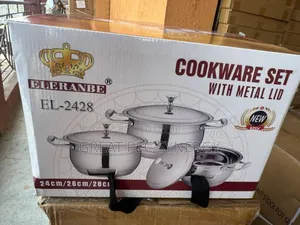 3 Sets Of Cookware Witj Metal Lid - El 2428 (24,26,28cm)