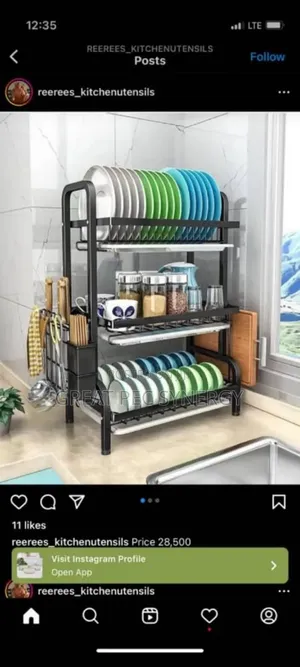 3 Layers Dish Rack And Drainer
