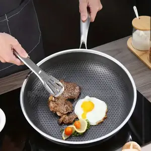 304 Quality Stainless Steel Honeycomb Non Stick Fry Pan