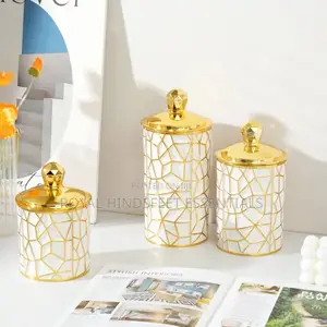 3pcs White Luxury Airtight Food Storage Canister
