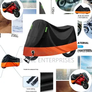 Advanced Motorcycle Cover With Sunproof Fabric Anti-Theft Design
