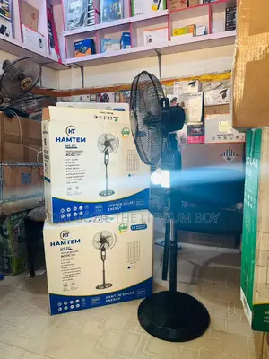 16 Inches Solar Fan and Rechargeable Lithium Battery With Light