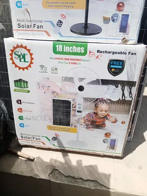 SPL 18" Rechargeable Solar Fan