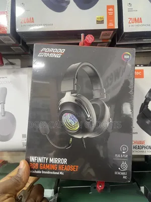 Porodo Infinity Mirror Rgb Gaming Headset Detach Omnidirectional Mic