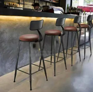 Elegant /Classy High Bar Stool With Iron Leg