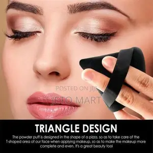 Triangular Dry Powder Puff Super Soft Short Fluffy-2units