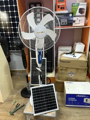 16 Inches Solar Rechargeable Fan With Bulb and Panel