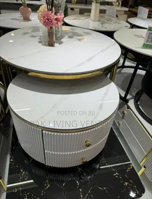 2in1 Marble Center Table With Drawers