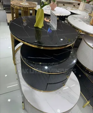 2in1 Marble Center Table With Drawers