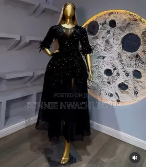 Luxury Black Sequin Dress