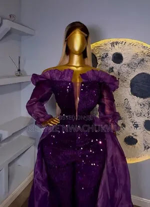 Purple Sequin Jumpsuit (Thrift)