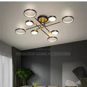 8 Hands Led Black Pendant Light Chandelier