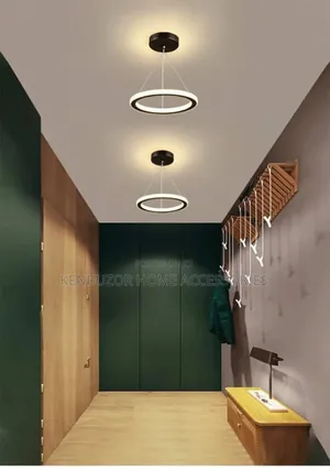 200mm Gold and Black Single Ring Led Light Pendant Chandelier
