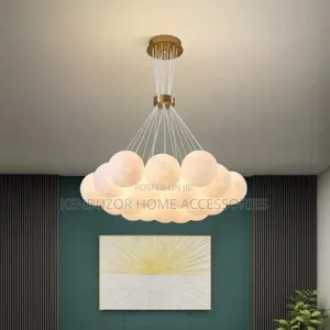 19 Glass Cloudy Pendant Light Chandelier