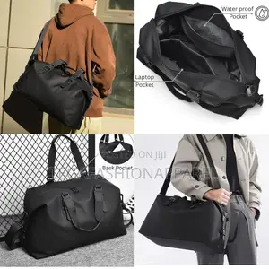 Plain Leather Duffle Bag