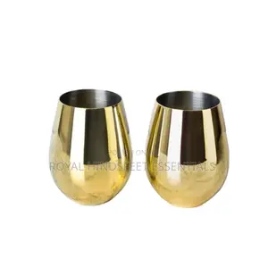Electroplated Gold Water Glass Cup 6pcs Pack 