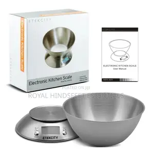 Stainless Steel Digital Kitchen Scale With Removable Bowl