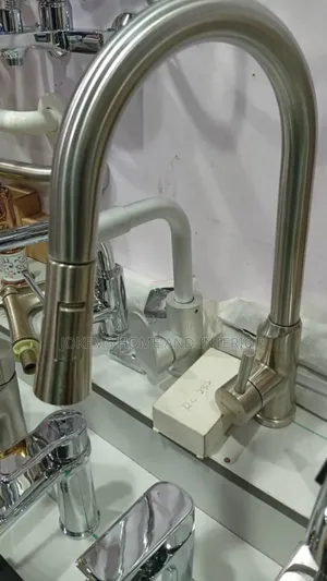 Brushed Nickel High-Arc Kitchen Mixer Tap
Description:
Add