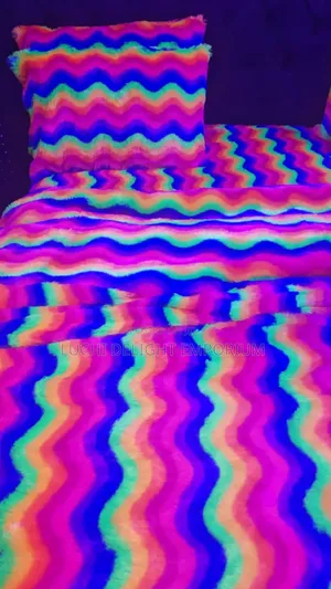 Luxury Multi Color Rambo Fur Duvet, Bedsheets And 4 Pillowcase Set-6/6