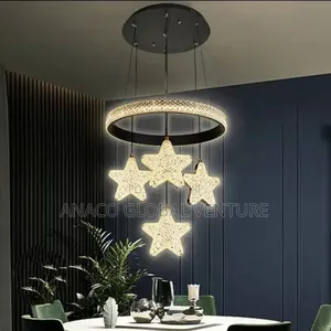 Modern Led Chandelier 3 Colours Light Black Body