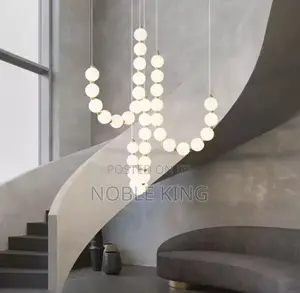 Duplex Staircase Chandelier Pearl Lamp