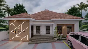 2d and 3d Architectural Design of 4bedroom Bungalow