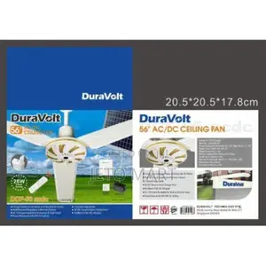 Duravolt 56" Ac/Dc Solar Ceiling Fan -28w