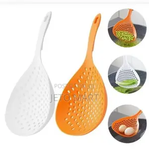 2-Piece Strainer Scoop Colander Slotted Pasta Spoon