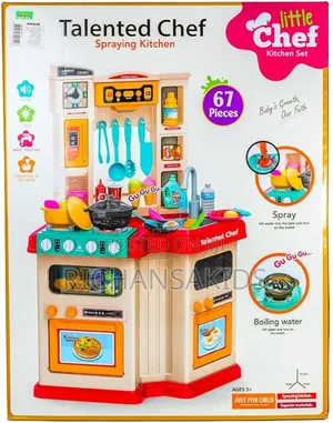 Talented Kids Spraying Little Chef Kitchen at Discount
