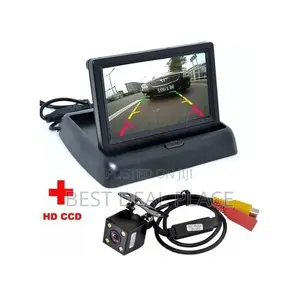5 Inch Folding TFT LCD Car Monitor Screen + Reverse Camera