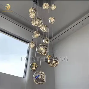Starry Sky Staircase Lamp Long Chandelier Nordic Design