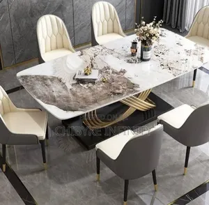 High Quality Imported Marble Dining Table With Six Chair Available