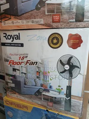 Royal Rechargeable Fan 18" With 2 Years Warranty