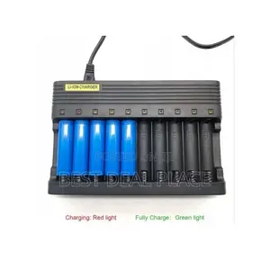 10 Slots Smart Usb Multifunction Li-ion Battery Charger