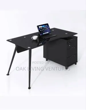 1.2 Meter Glass Table With Drawers