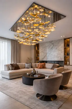 Luxury Modern Glass Cluster Chandelier – Led Suspension Ceiling Light