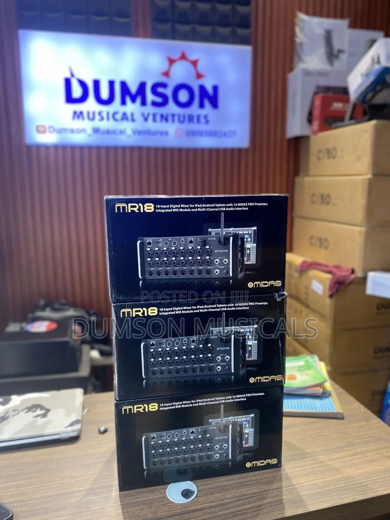 Midas Mr18 - 18 Input Digital Mixer for iPad-android Tablets