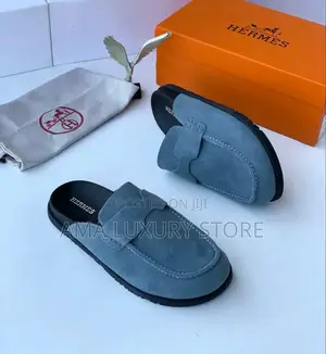 Hermes Luxury Suede Men's Mules